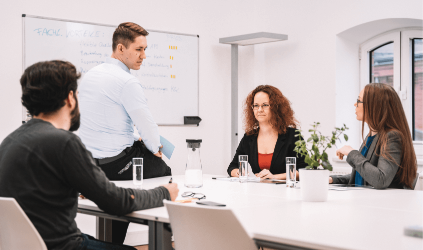 Gruppe in einer Konferenz