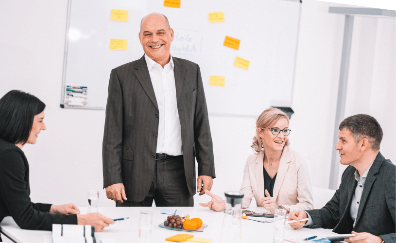 Gruppe in einer Konferenz